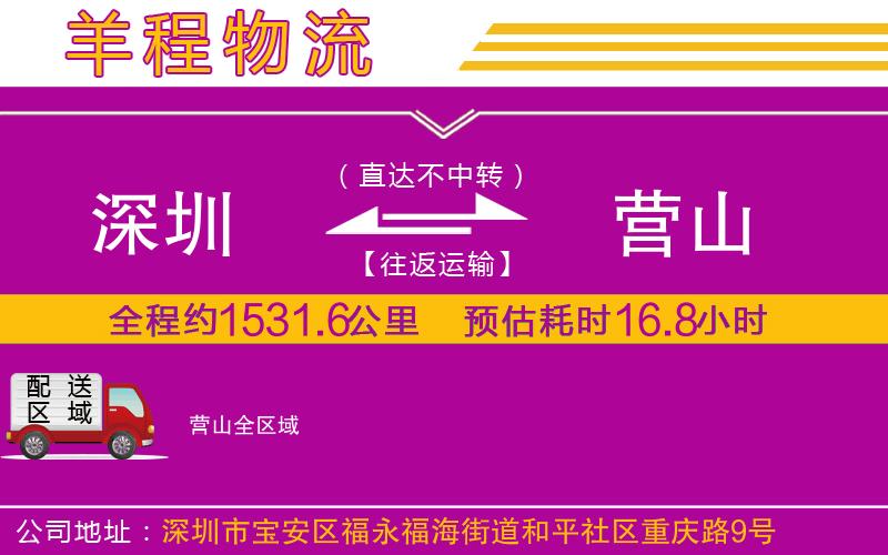 深圳到營山物流專線