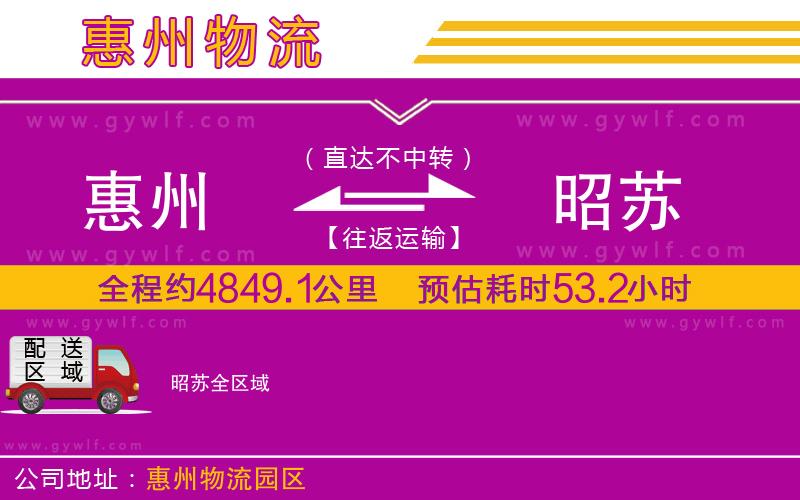 惠州到昭蘇物流公司