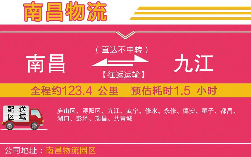 南昌到九江物流公司
